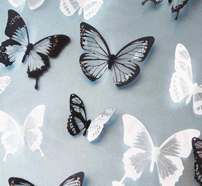 Crystal Butterflies 3d Wall Sticker