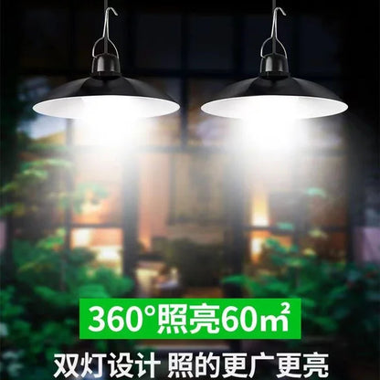 2 Led Solar Powered Lamp with Remote Control