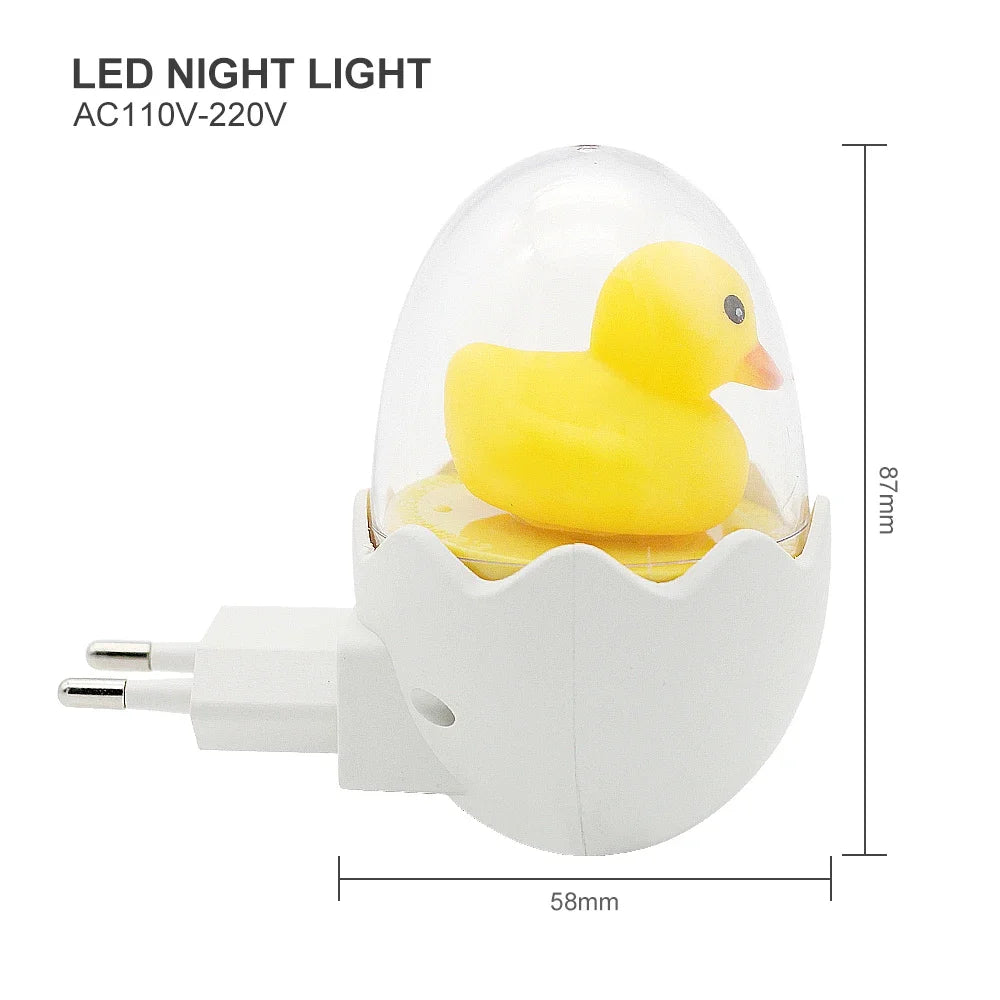 Cute Yellow Duck Bedroom Lamp