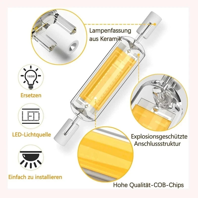 LED Glass Tube COB Bulb