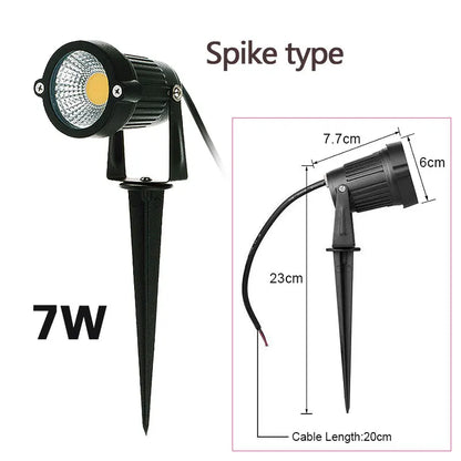 Outdoor Spike Lawn Lamp Waterproof Lighting Garden Path Spotlights