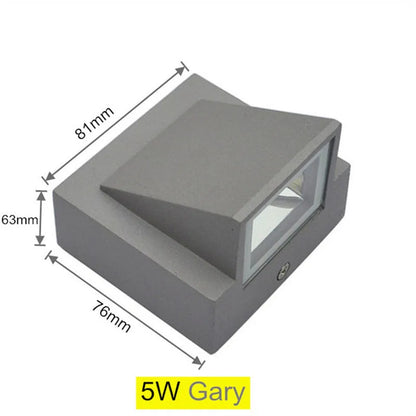 Waterproof IP65 Outdoor Wall Light Aluminium 5W LED Wall Lamp