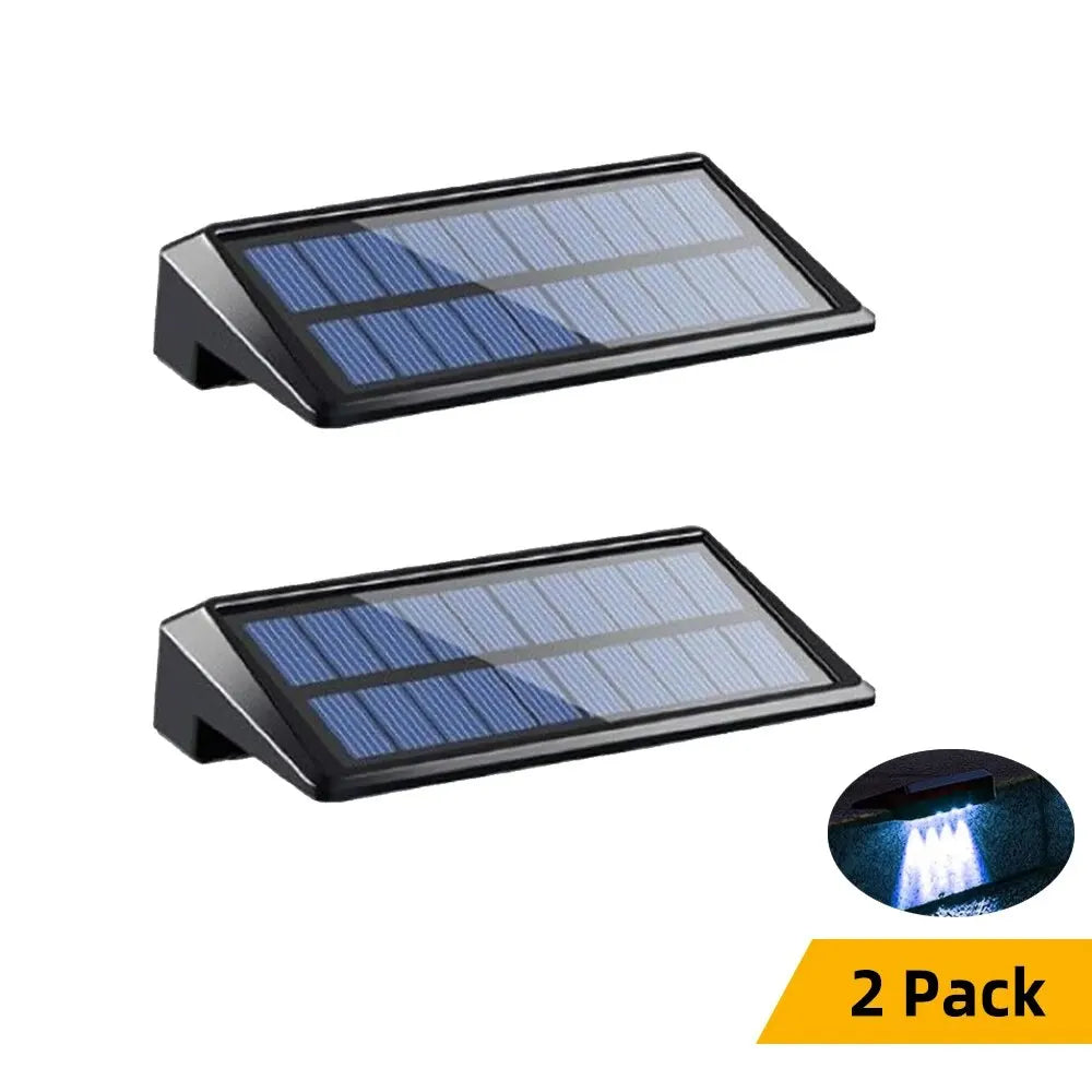 2 Pack Solar Outdoor Waterproof  Lights Wall Lights for Fence Post Yard Pathway