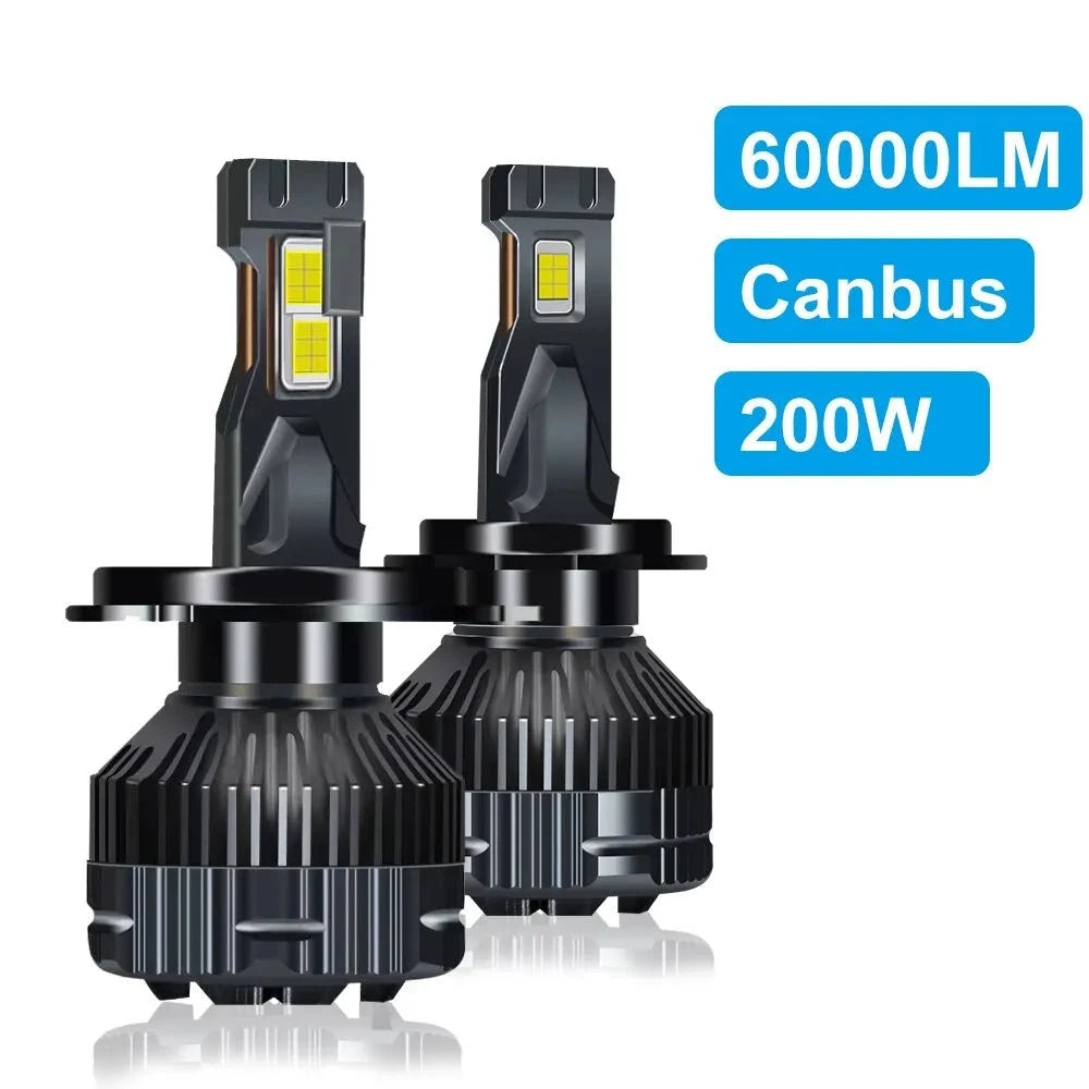 Car LED Headlight 200W 60000LM