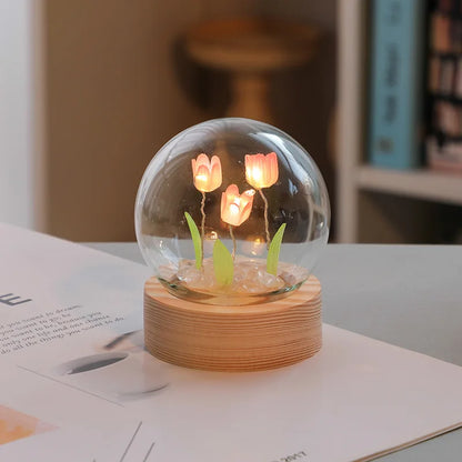 Mini Tulip Night Light Handmade DIY Materials