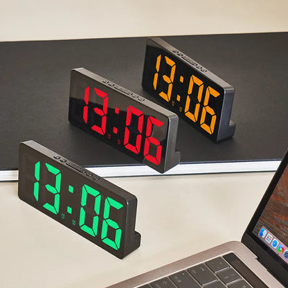 Acrylic/Mirror Digital Alarm Clock Voice Control - Royal Lights & Home Decor