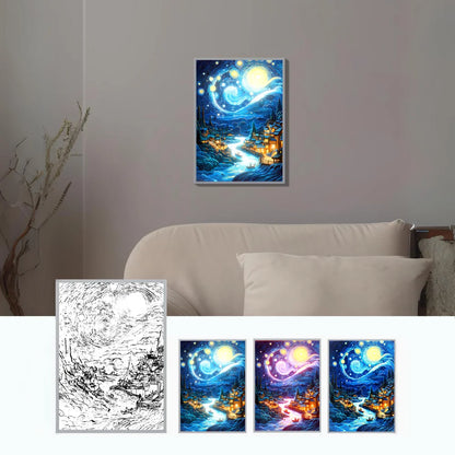 Modern Simple Decoration Photo Frame, Unique Rechargeable Night Mood Lamp Gift