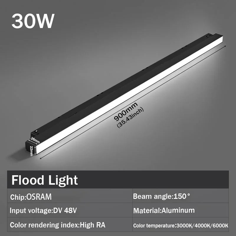 Modern Embedded Flexible Linear Fixture LED Spotlight DC48V Ceiling Indoor Light