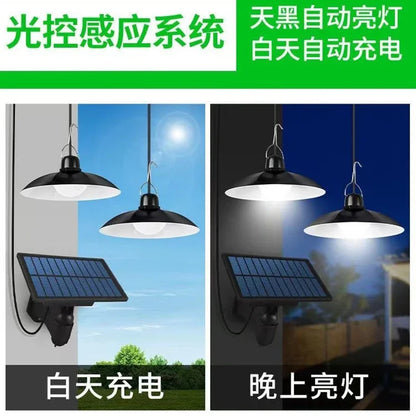 2 Led Solar Powered Lamp with Remote Control