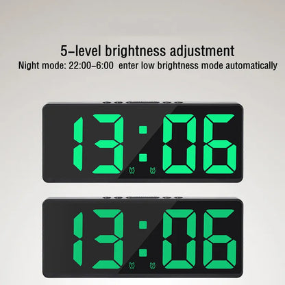 Acrylic/Mirror Digital Alarm Clock Voice Control - Royal Lights & Home Decor