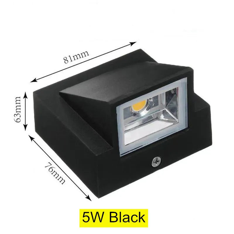 Waterproof IP65 Outdoor Wall Light Aluminium 5W LED Wall Lamp