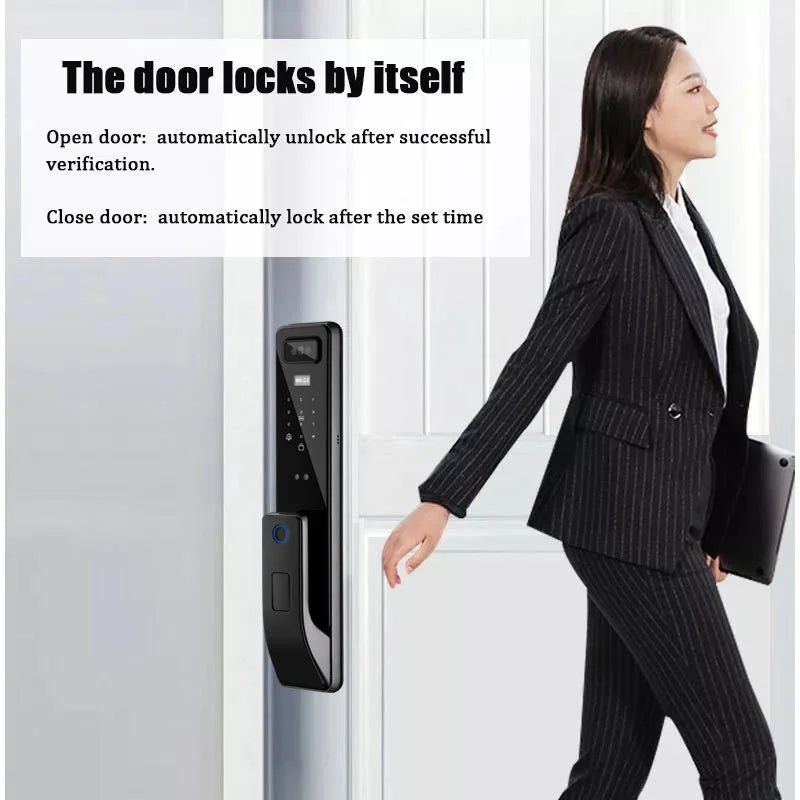 Door Lock with Wifi Remote Control Voice Intercom Digital Electronic Smart Door Lock With Camera