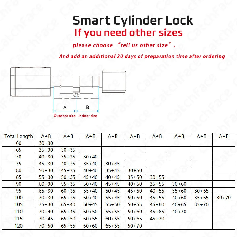 Lock APP Password RFID Card Bluetooth Cylinder Smart Door Lock Electronic