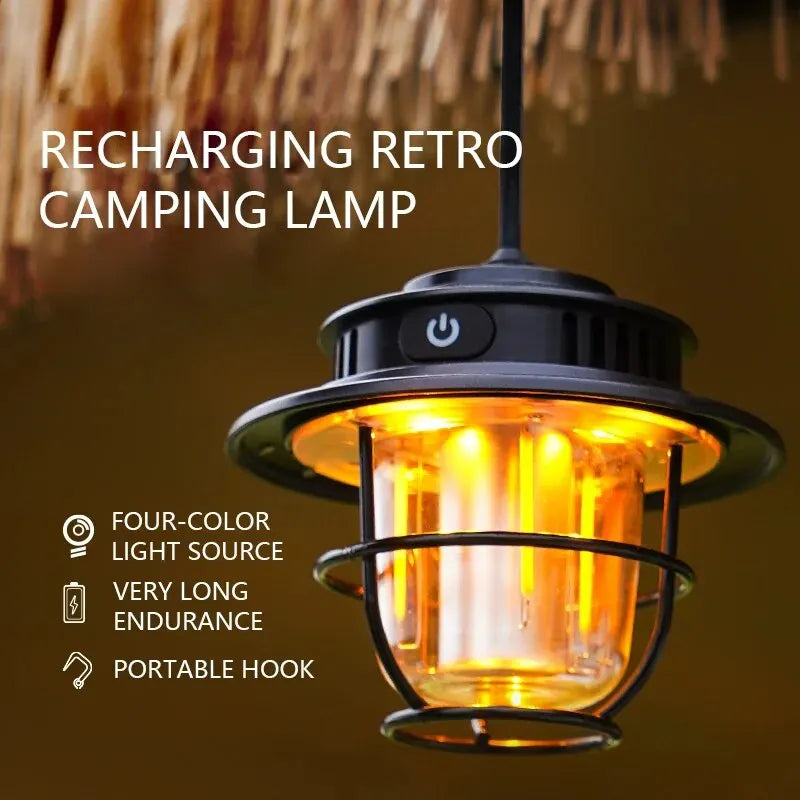 Portable Camping Lantern Waterproof Hanging Emergency Light 