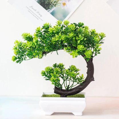 Artificial Plant Bonsai Plastic Small Tree Pot - Royal Lights & Home Decor