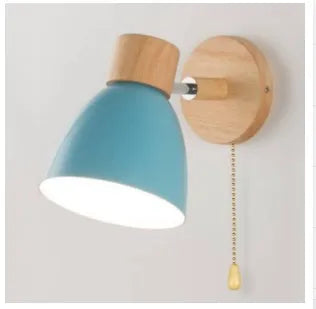 Wooden  Wall Lamp With Switch Modern Wall Sconce