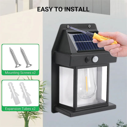 Solar Wall Lights Outdoor Waterproof Wireless Motion Sensor Security Lamps