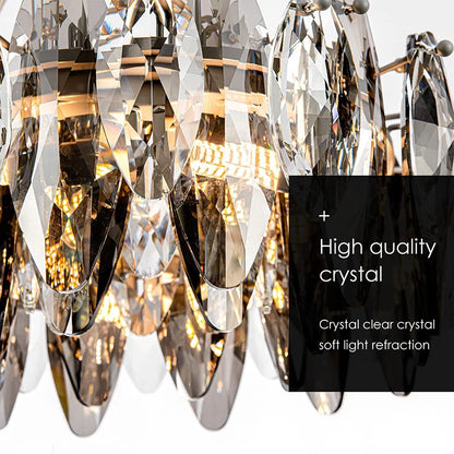 Crystal Gold Silver Modern Independent Designer Chandelier LED Light Fixture Luxury