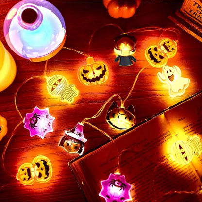 1PC Halloween 10/20 LED Battery Powered String Lights