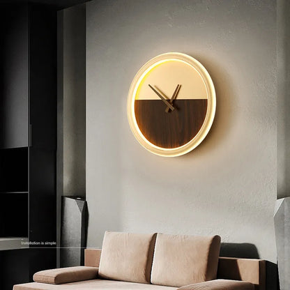 Led Wall Lamp With Clock