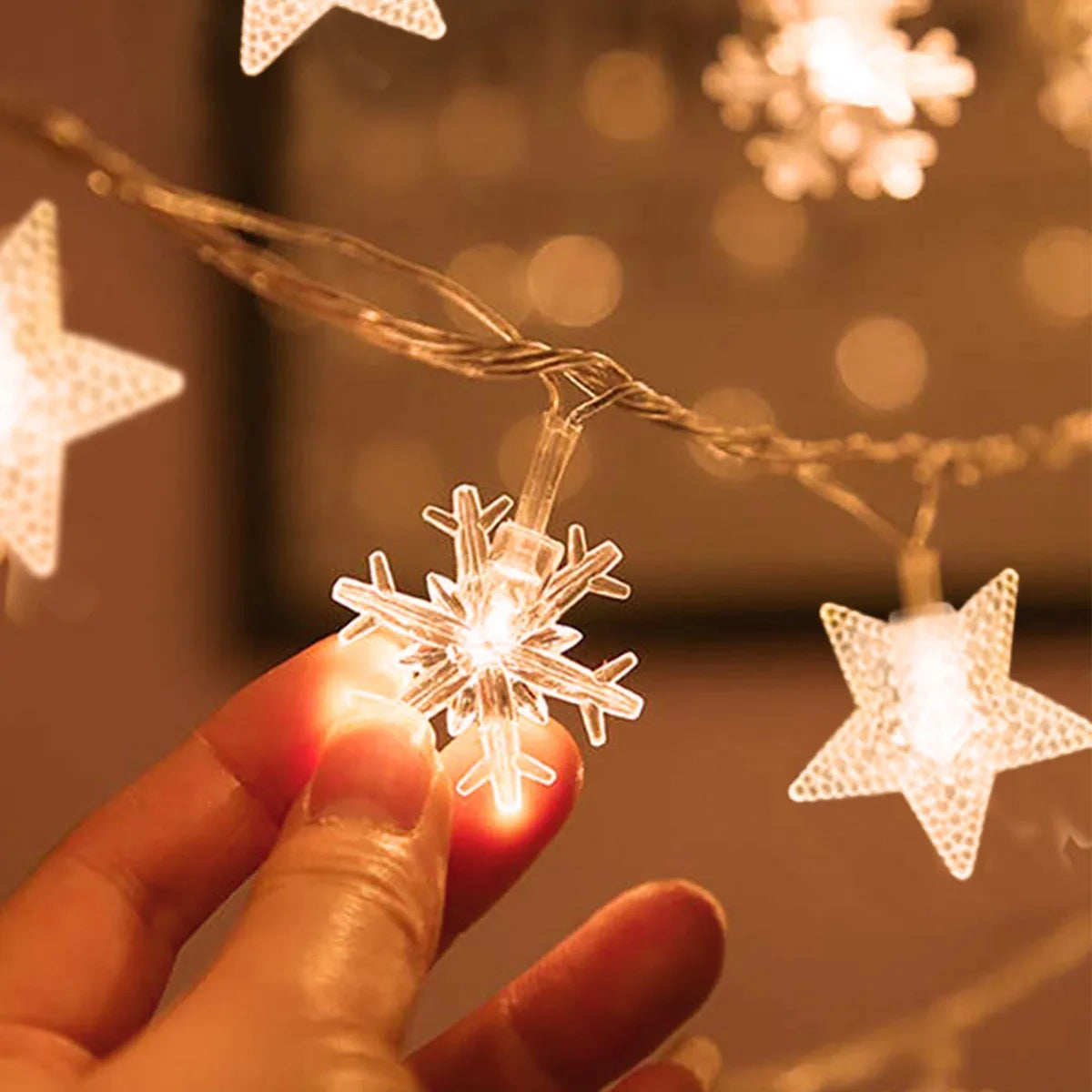 Christmas Tree Snowflake LED String Lights