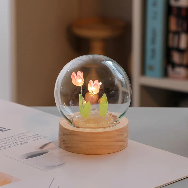 Mini Tulip Night Light Handmade DIY Materials