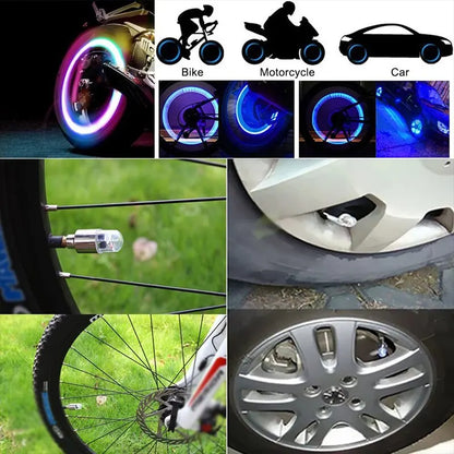 4Pcs Tire Valve Cap Lights