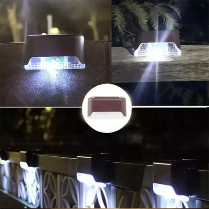 Warm White LED Solar Step Lamp