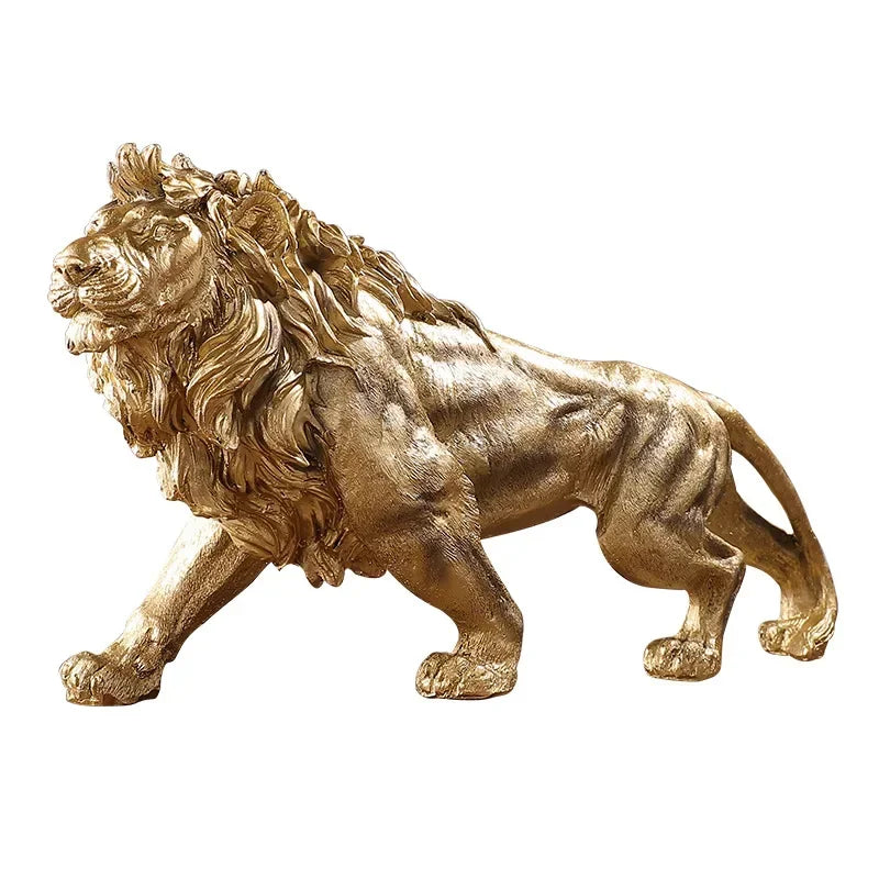 Golden Lion King Resin Ornament - Royal Lights & Home Decor