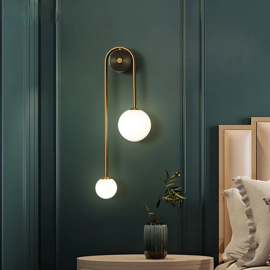 Modern Wall Lamp Glass Ball Lampshade