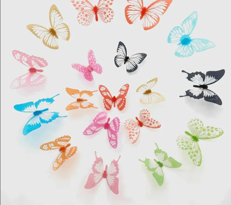 Crystal Butterflies 3d Wall Sticker - Royal Lights & Home Decor