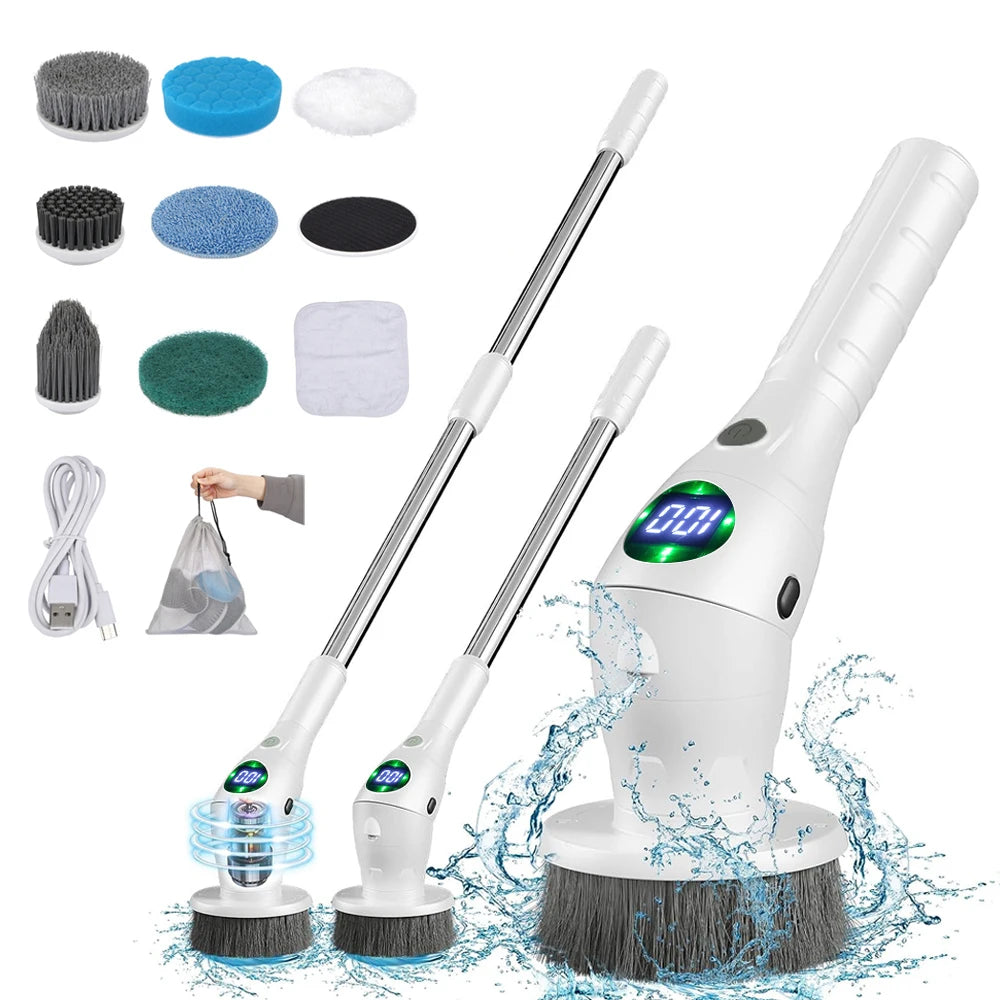 Electric Cleaning Brush 8 in 1 Multifunctional Household Wireless Rotatable