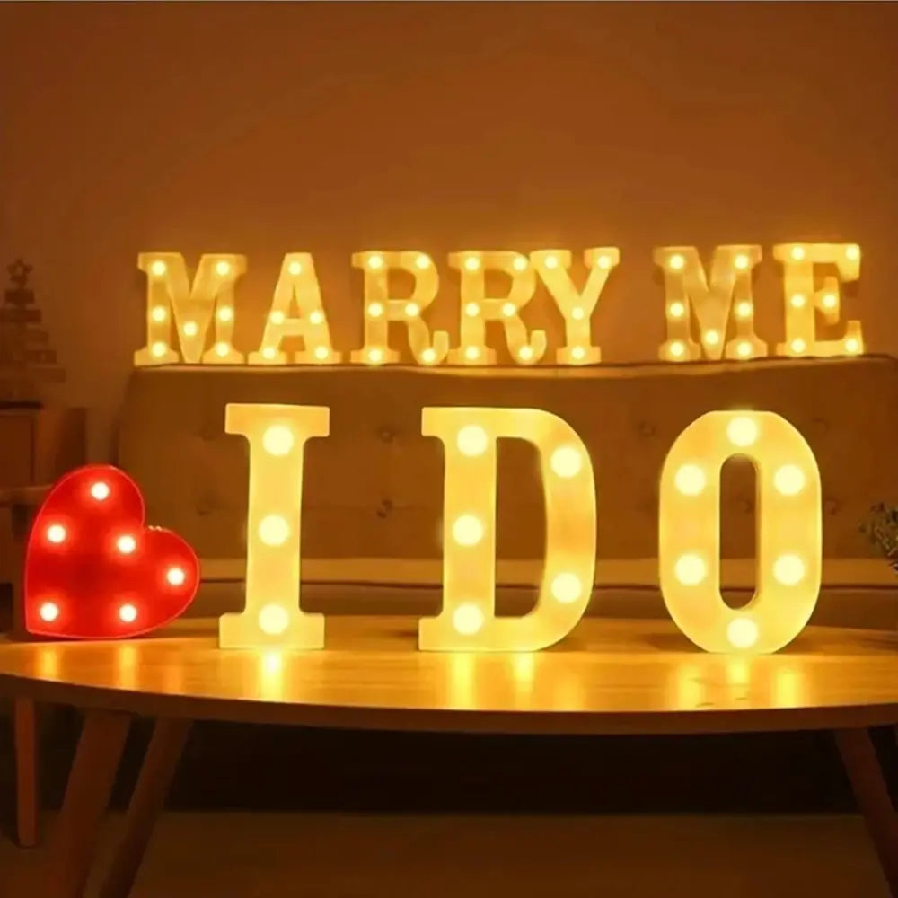 Alphabet LED Night Lights Number Letter Lamp 16cm