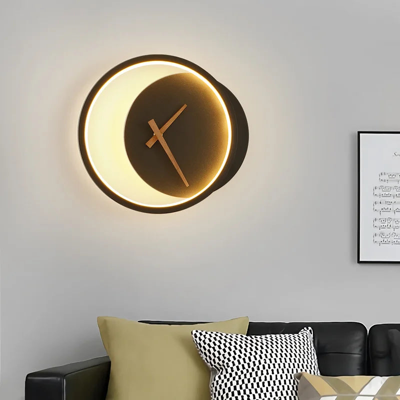 Led Wall Lamp With Clock