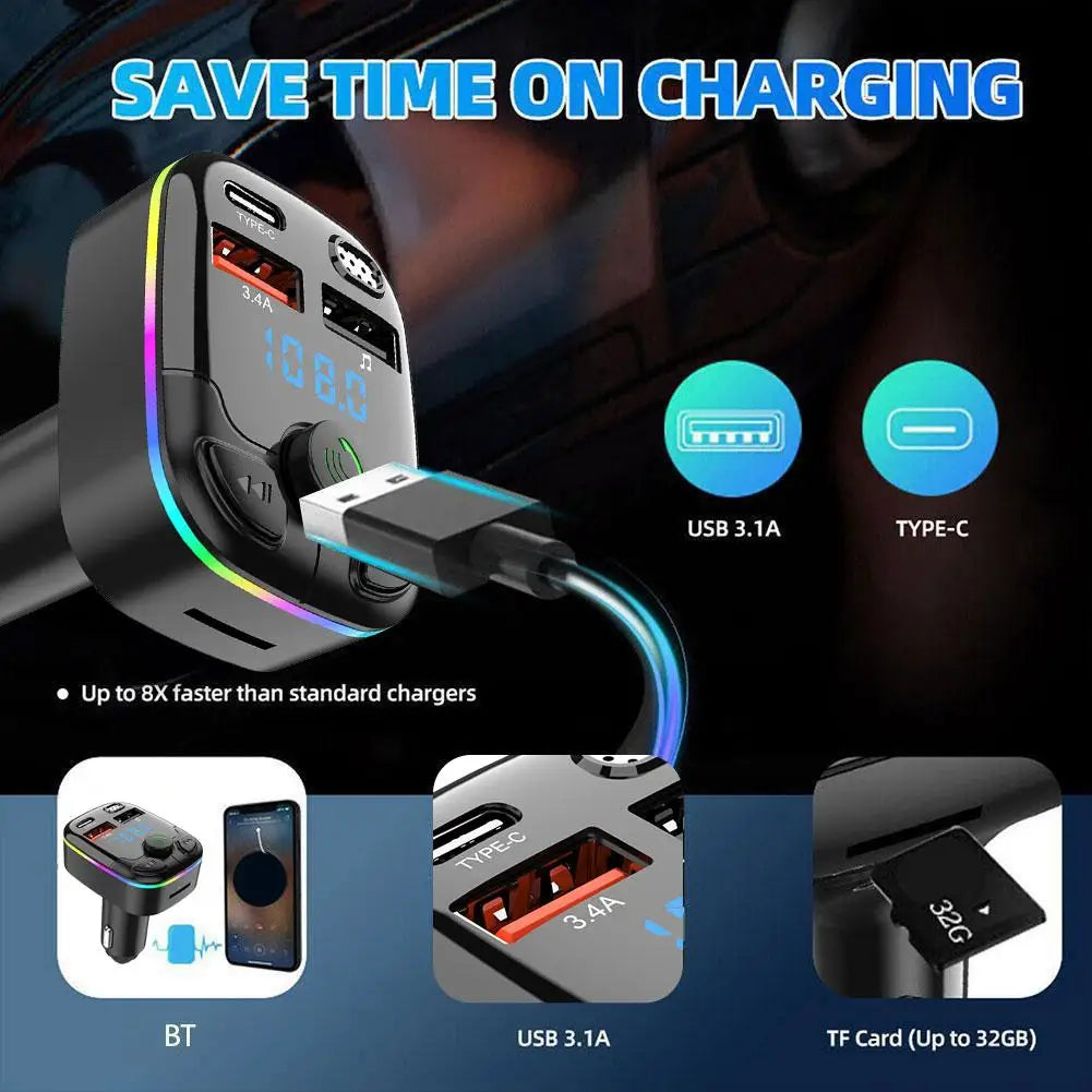 Car PD Type-C Dual USB 3.1A Fast Charger