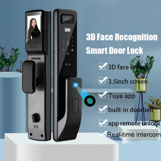 Door Lock with Wifi Remote Control Voice Intercom Digital Electronic Smart Door Lock With Camera