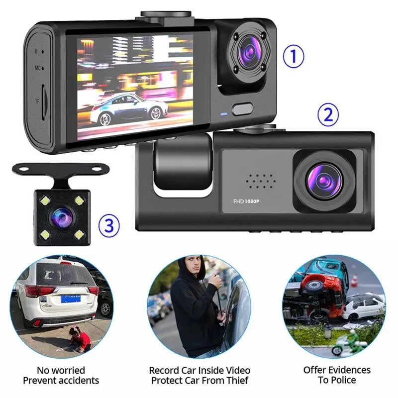 Dash Cam W/ IR Night Vision Loop Recording 