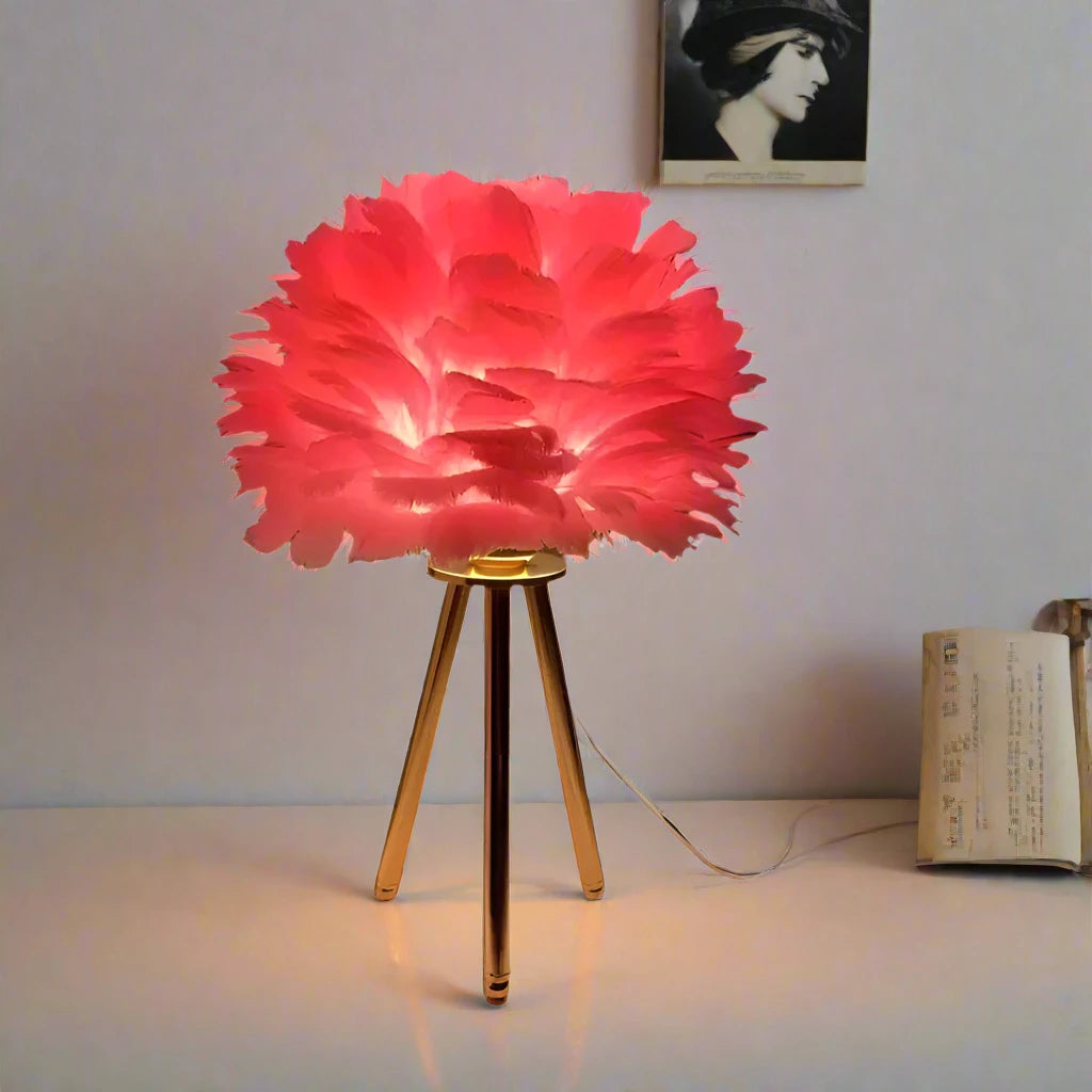 Modern Simple Feather LED Table Lamp