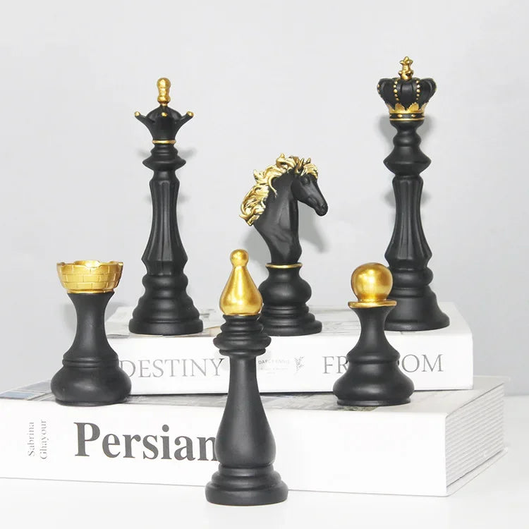 Resin Retro International Chess Figurine