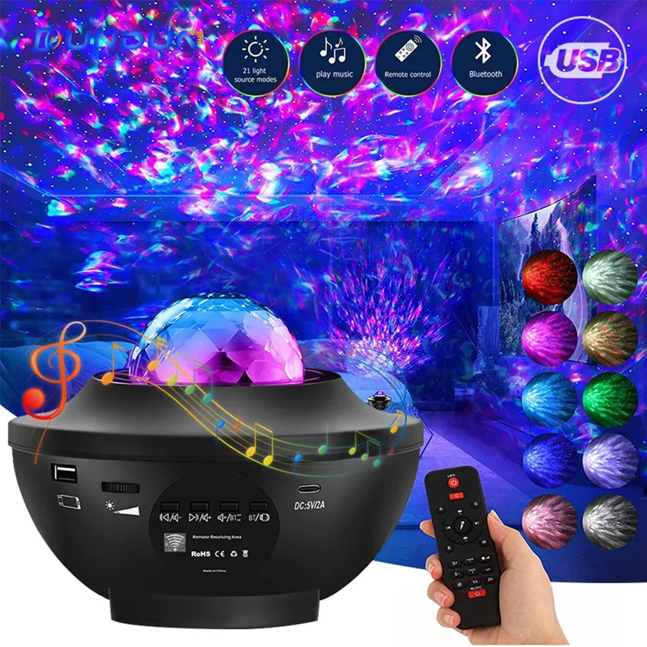 Colorful Starry Projector Galaxy Night Light